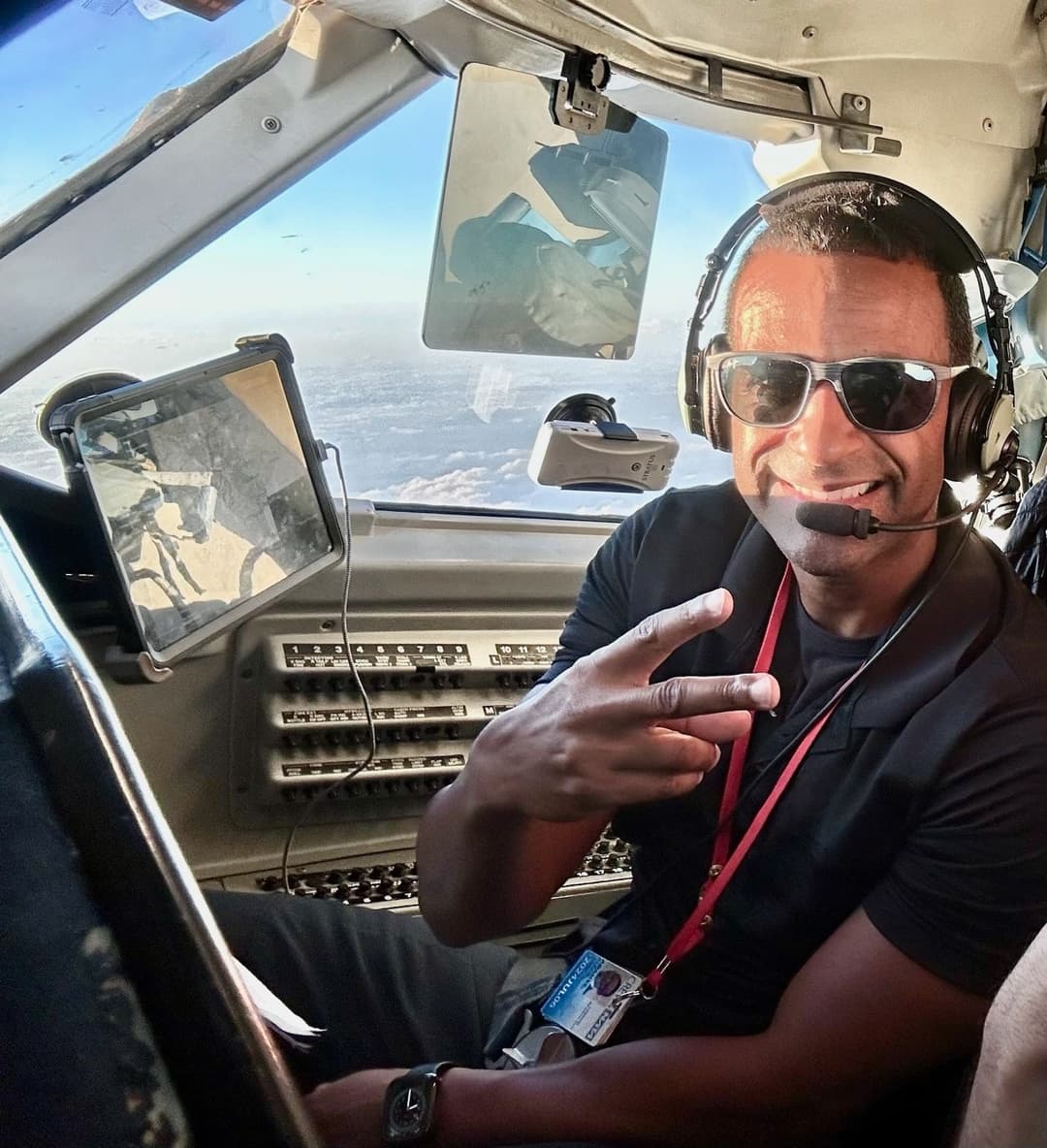 Military veteran now working as a pilot